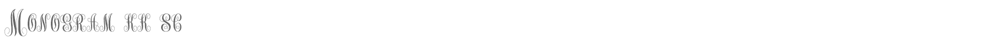 Sample characters Monogram KK Font